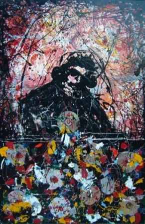 Pintura intitulada "dj" por Mário Fresco, Obras de arte originais, Óleo