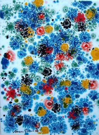 Pintura intitulada "MOLECULAS" por Mário Fresco, Obras de arte originais, Óleo
