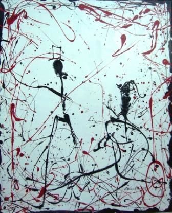 Pintura intitulada "noivos" por Mário Fresco, Obras de arte originais, Óleo