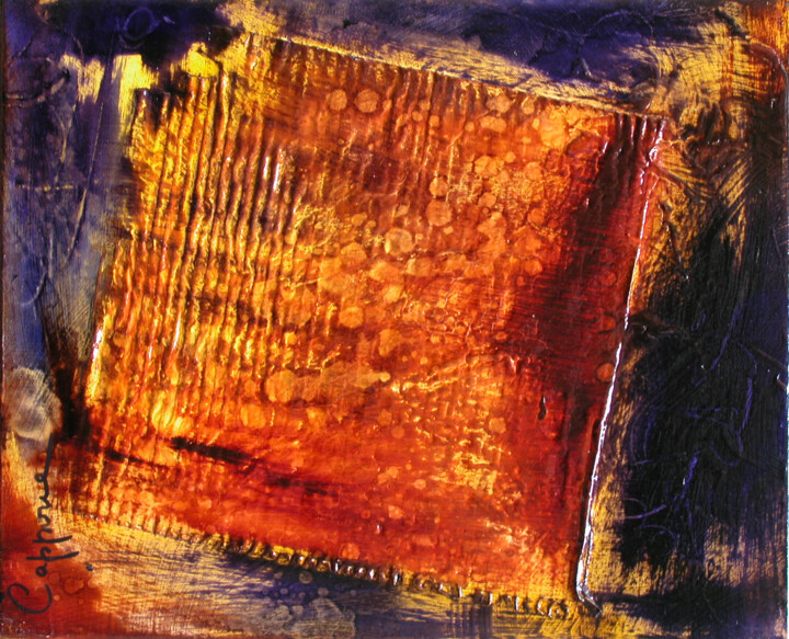 Painting titled "L'Histoire --- Hist…" by Cappone, Original Artwork, Oil Mounted on Wood Stretcher frame