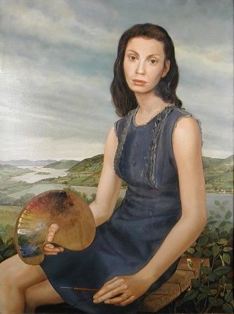 Schilderij getiteld "Autoritratto" door Altini, Origineel Kunstwerk