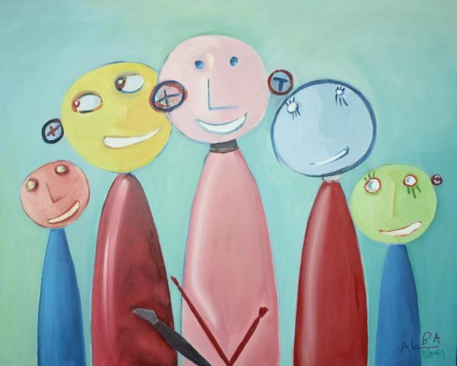 Pintura titulada "La sagrada familia" por Lluís Pèries Escòlies, Obra de arte original