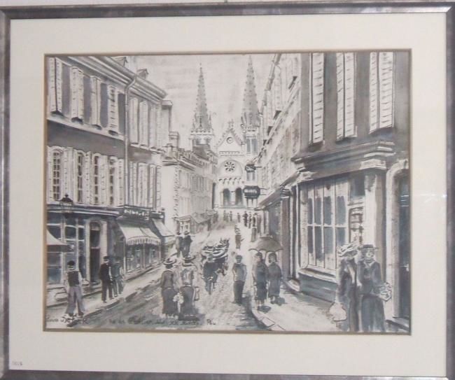 Peinture intitulée "E47 - Rue des Corde…" par Lucien Dufour, Œuvre d'art originale, Huile