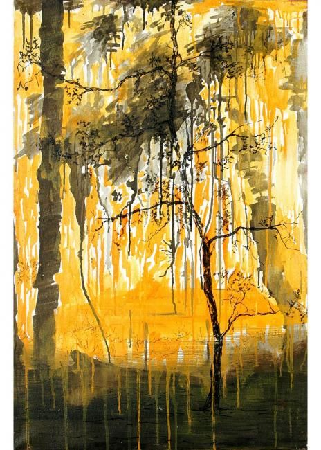 Painting titled "advanced landscape 2" by Swati Rastogi, Original Artwork