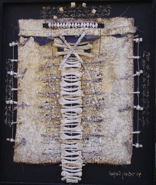Painting titled "SNAIL AND BONE AMUL…" by Rowland Fade, Original Artwork