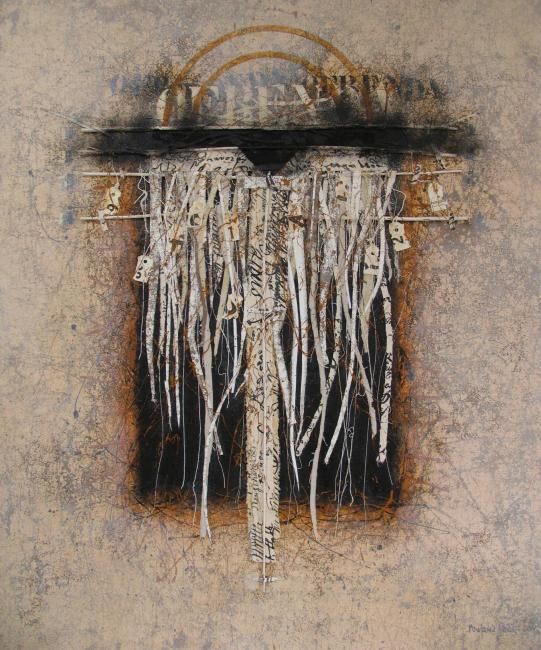 Schilderij getiteld "OFRENDA 1" door Rowland Fade, Origineel Kunstwerk