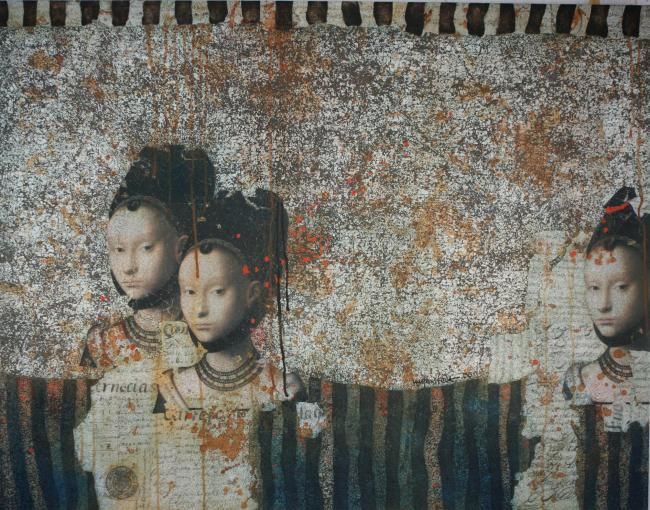 Schilderij getiteld "UNTITLED" door Rowland Fade, Origineel Kunstwerk