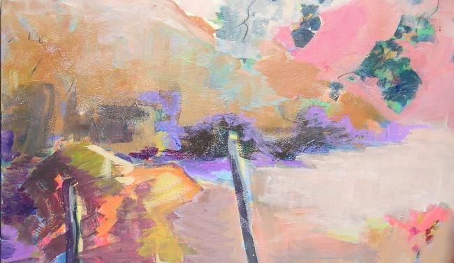 Peinture intitulée "PAISAJES DE PITRES 4" par P.Vega, Œuvre d'art originale, Huile