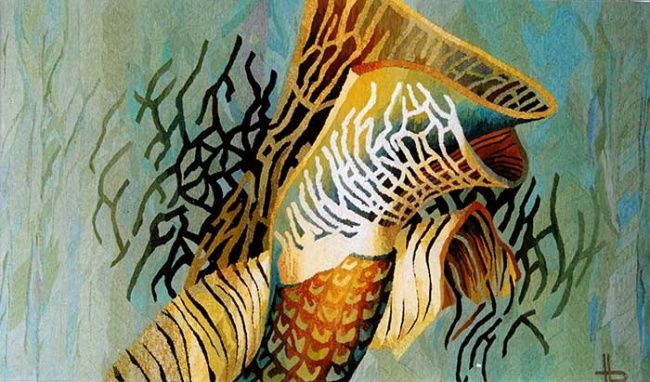 Textile Art titled "Shells" by Traian Stefan Boicescu, Original Artwork