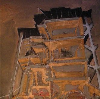 Painting titled "en construccion" by Dissidenxia, Original Artwork