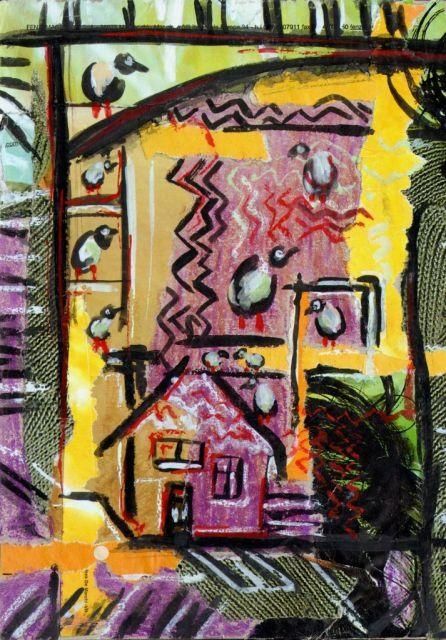 Painting titled "window 2" by Miloje84, Original Artwork