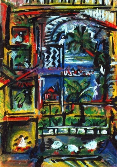 Painting titled "window 3" by Miloje84, Original Artwork