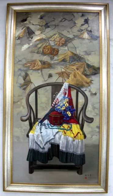 Schilderij getiteld "Winter." door Mix Artists, Origineel Kunstwerk, Olie