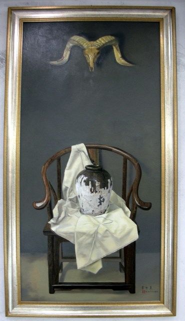 Schilderij getiteld "Herfst." door Mix Artists, Origineel Kunstwerk, Olie