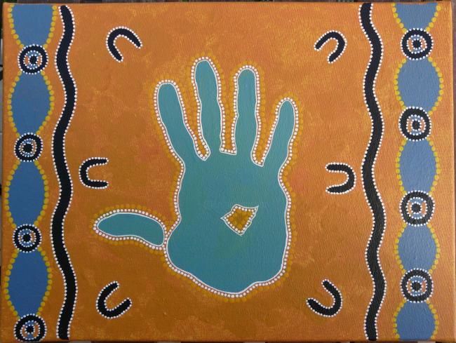 Peinture intitulée "La main" par Jean Louis Jabalé, Œuvre d'art originale