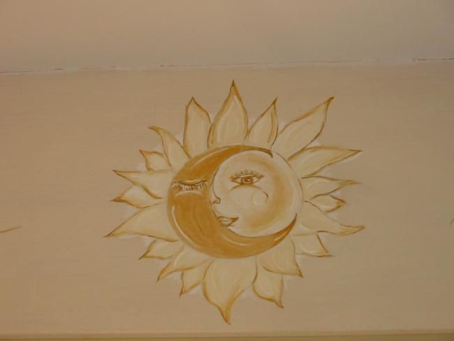 Painting titled "Peinture murale" by Cathy Doutault, Original Artwork