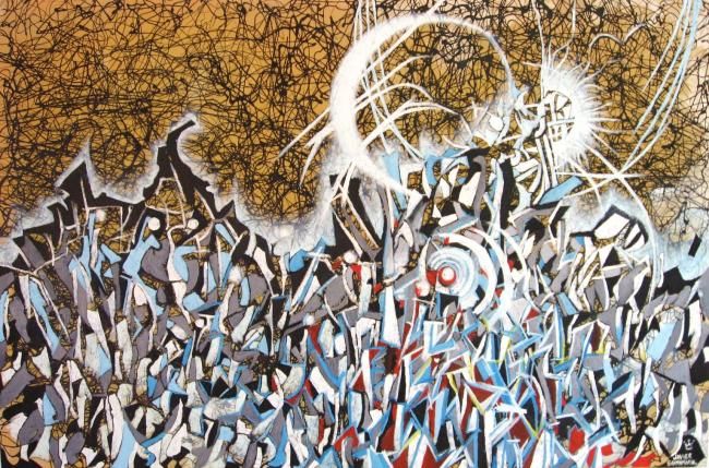Painting titled "EN TI" by Santamariaart, Original Artwork, Oil
