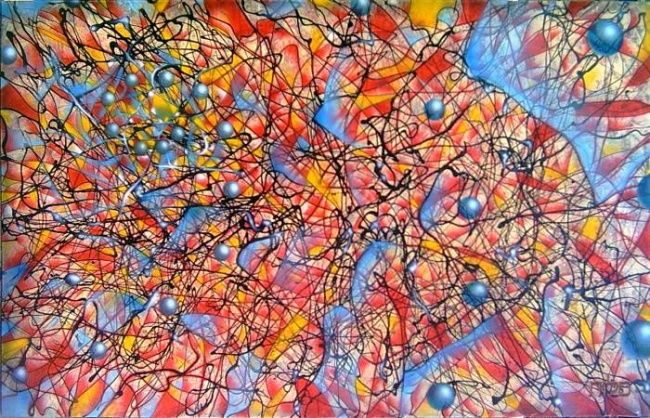 Painting titled "EL PRESTIDIGITADOR" by Santamariaart, Original Artwork, Oil