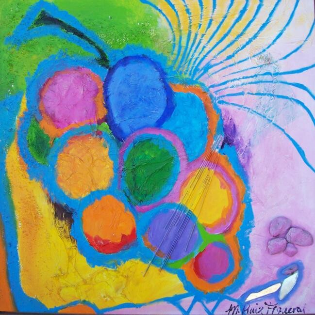 UN GRAN RACIMO 绘画, 31.9x31.9 in