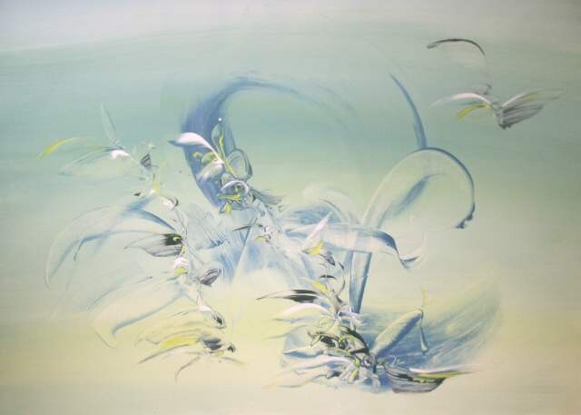 Painting titled "REveur" by Delphine Bernard, Original Artwork
