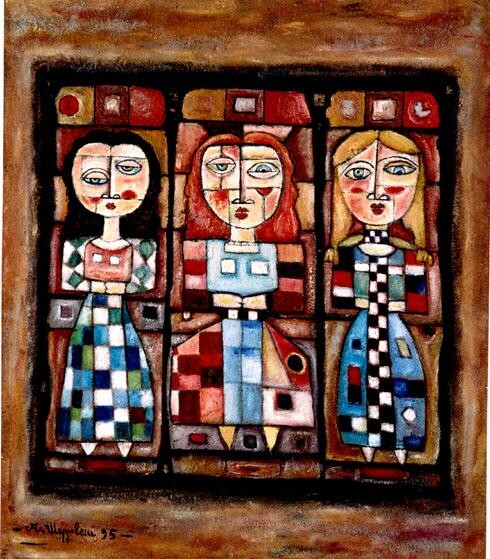 Pittura intitolato "memories of infancy" da Angelo Mazzoleni, Opera d'arte originale, Olio