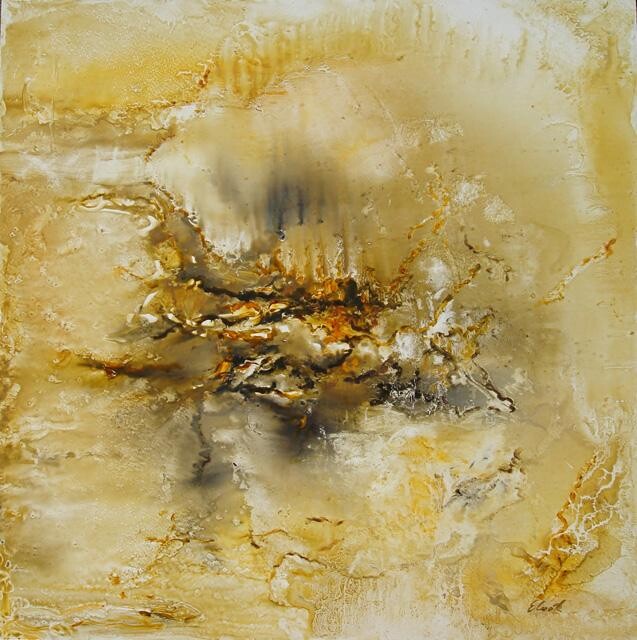 Painting titled "L'ardeur de la pass…" by Elisa Cook Benbassat Bassat, Original Artwork, Oil