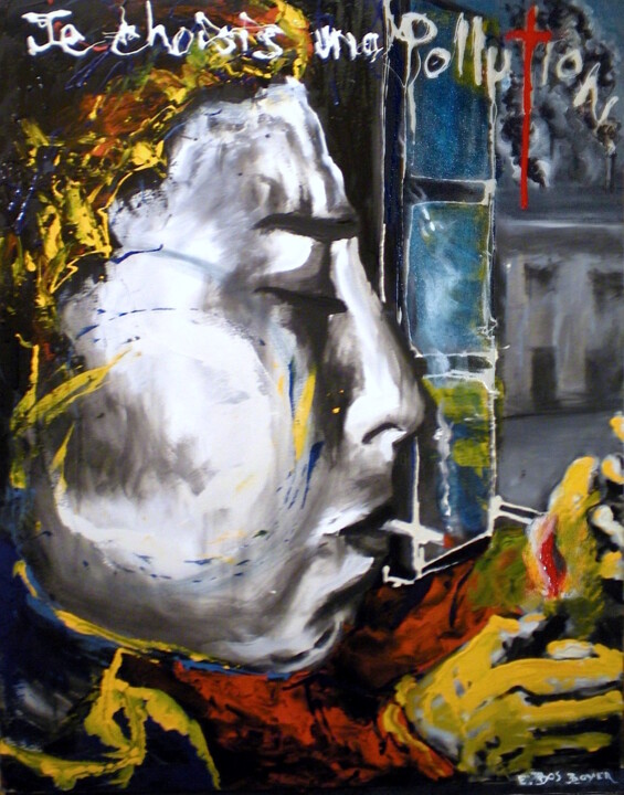 Je choisis ma pollution 绘画, 36.2x28.7 in