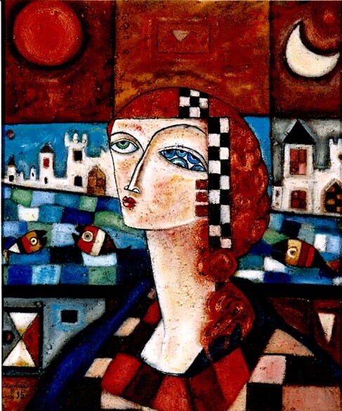 "Psicoanalisi" 绘画, 23.6x19.7 in