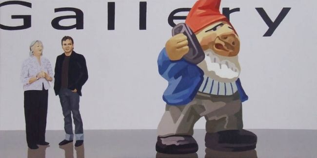 Malerei mit dem Titel "The conesers" von Bartosz Kolata, Original-Kunstwerk