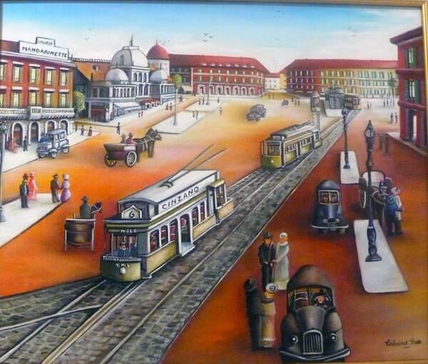 Peinture intitulée "Place massena bis N…" par Rose Calvino, Œuvre d'art originale