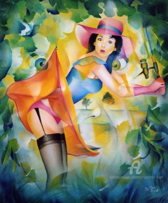 Peinture intitulée "tel est pris qui cr…" par Jeannette Guichard-Bunel, Œuvre d'art originale, Autre