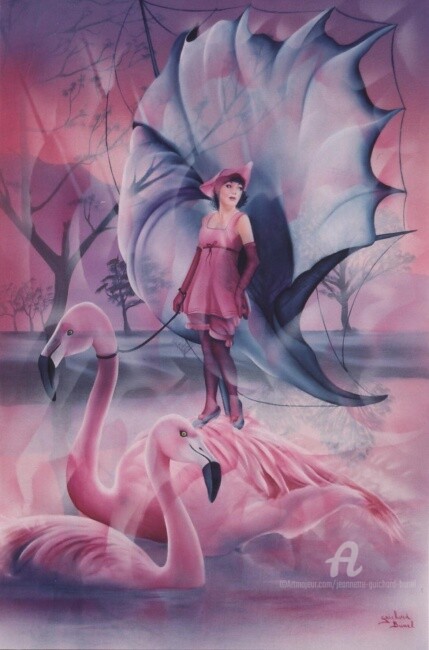 Peinture intitulée "l'écho des songes" par Jeannette Guichard-Bunel, Œuvre d'art originale, Autre