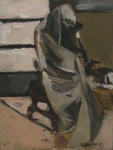 Painting titled "In the studio" by Julius Jokubonis, Original Artwork