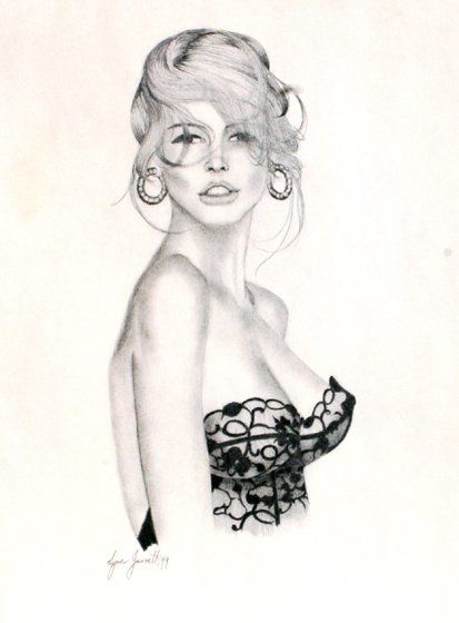 Drawing titled "GIRL 1" by Lyne Jarrett, Original Artwork