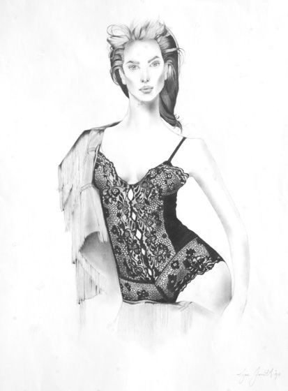 Drawing titled "GIRL 2" by Lyne Jarrett, Original Artwork