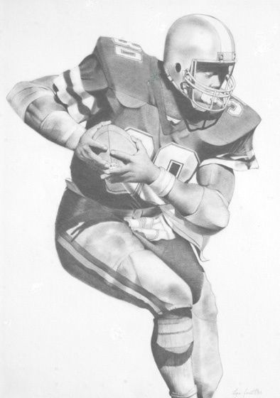 Drawing titled "RUSHING" by Lyne Jarrett, Original Artwork