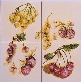 Peinture intitulée "FRUITS ETE" par Ghyslaine De Sevlian, Œuvre d'art originale, Huile