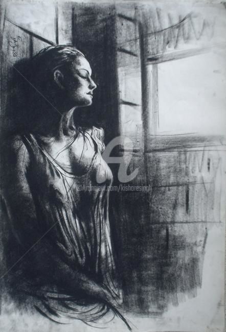 Painting titled "Pose07" by Kishore Singh, Original Artwork