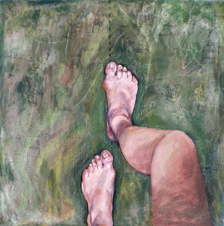 Painting titled "Where we go?" by Nathalia Chipilova, Original Artwork, Acrylic