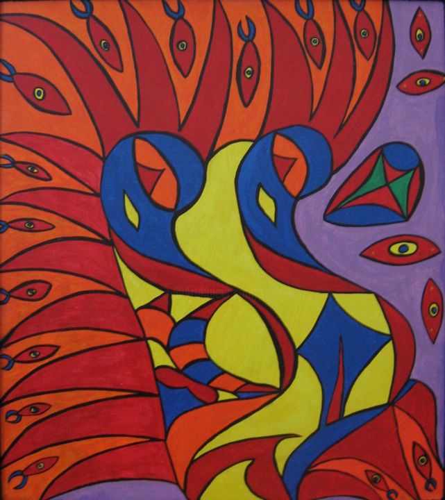Le lion 绘画, 20.1x17.7 in