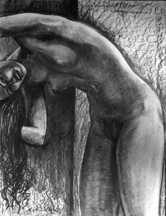 Dessin intitulée "Grande baigneuse" par Nathalia Chipilova, Œuvre d'art originale, Autre