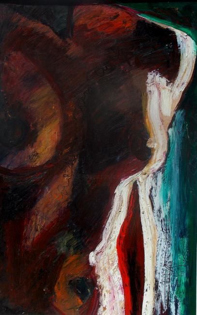 Peinture intitulée "Faut-il cacher son…" par Nathalia Chipilova, Œuvre d'art originale, Acrylique
