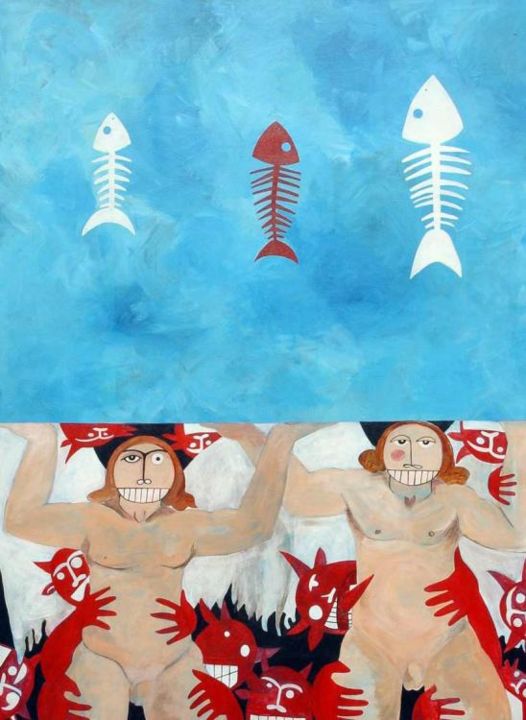 Pintura intitulada "Suporte Celestial" por Gonçalo Condeixa, Obras de arte originais