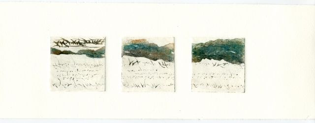 Prenten & gravures getiteld "Traces 2" door Bergerot-Jones Catherine, Origineel Kunstwerk, Gravure