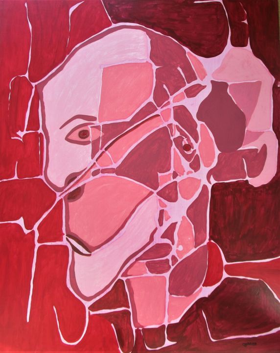 Double personnalité 绘画, 29.9x24.4 in