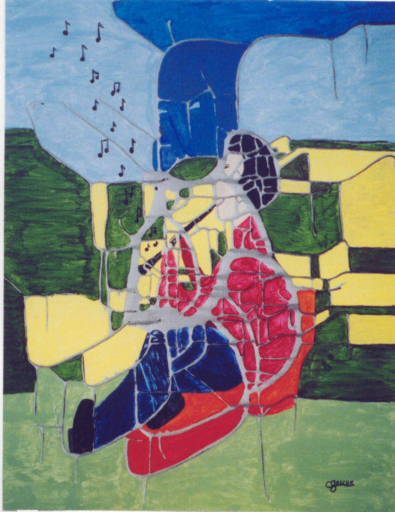 Le joueur de clarinette 绘画, 30.5x24 in
