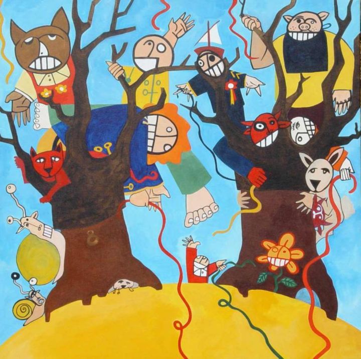 Pintura titulada "Planeta Alentejo" por Gonçalo Condeixa, Obra de arte original