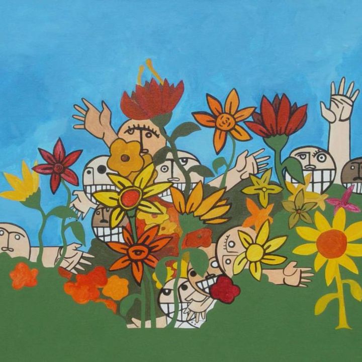 Pintura titulada "Brincadeiras de cri…" por Gonçalo Condeixa, Obra de arte original