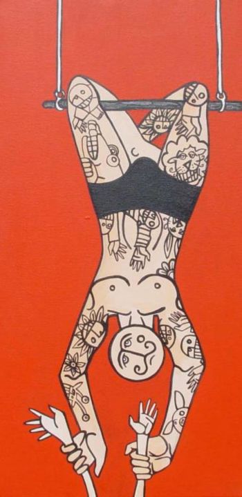 Pintura titulada "circo" por Gonçalo Condeixa, Obra de arte original