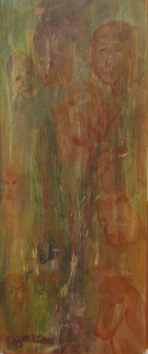 L'homme et les bêtes 绘画, 15.9x5.9 in